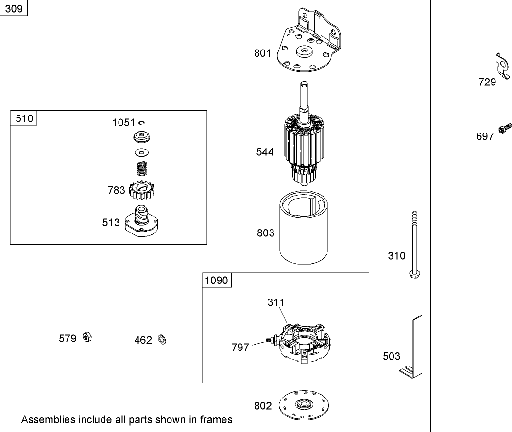 Starter Assembly  Briggs and Stratton Model 31A607-0117-E1