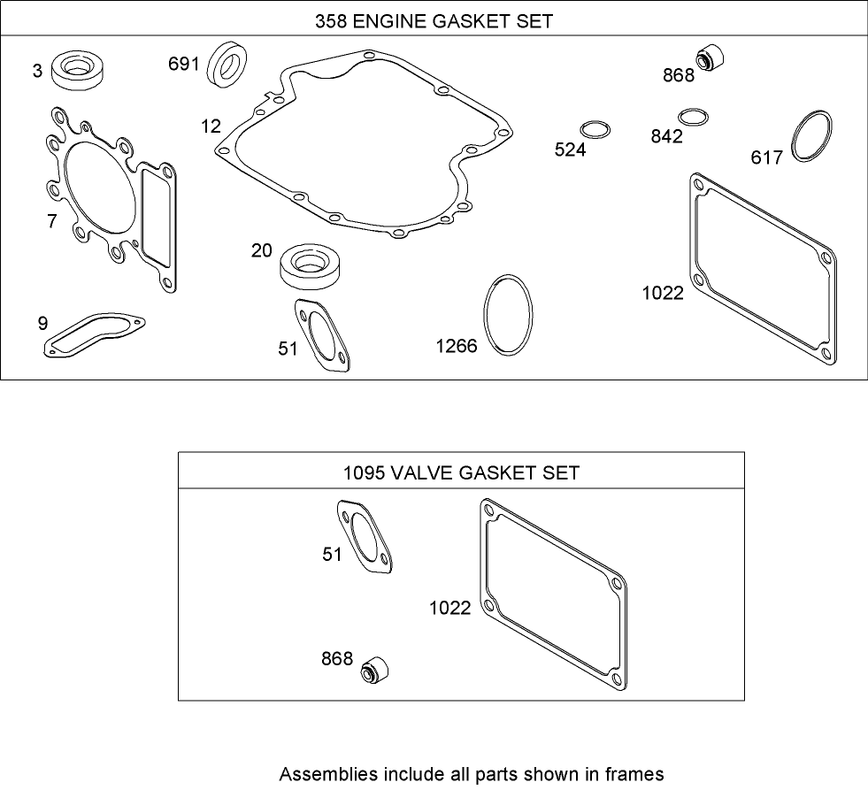 Gasket Set  Briggs and Stratton Model 31A607-0117-E1