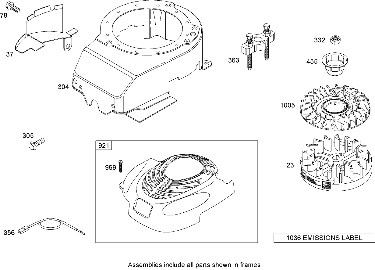 Blower Housing Assembly  Briggs and Stratton 126T02-0209-B1