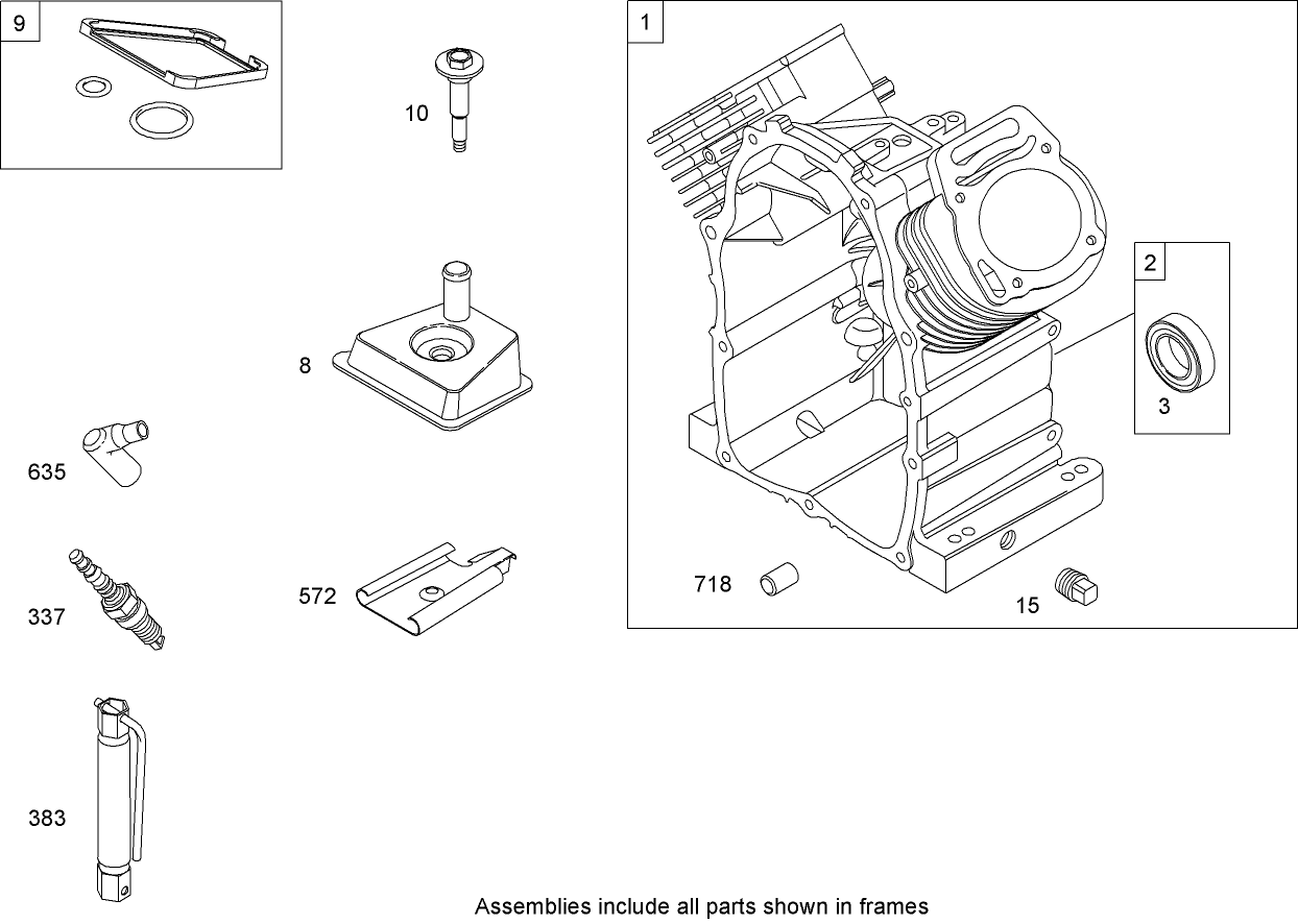 Cylinder Assembly  Briggs and Stratton 303440-1326-E1