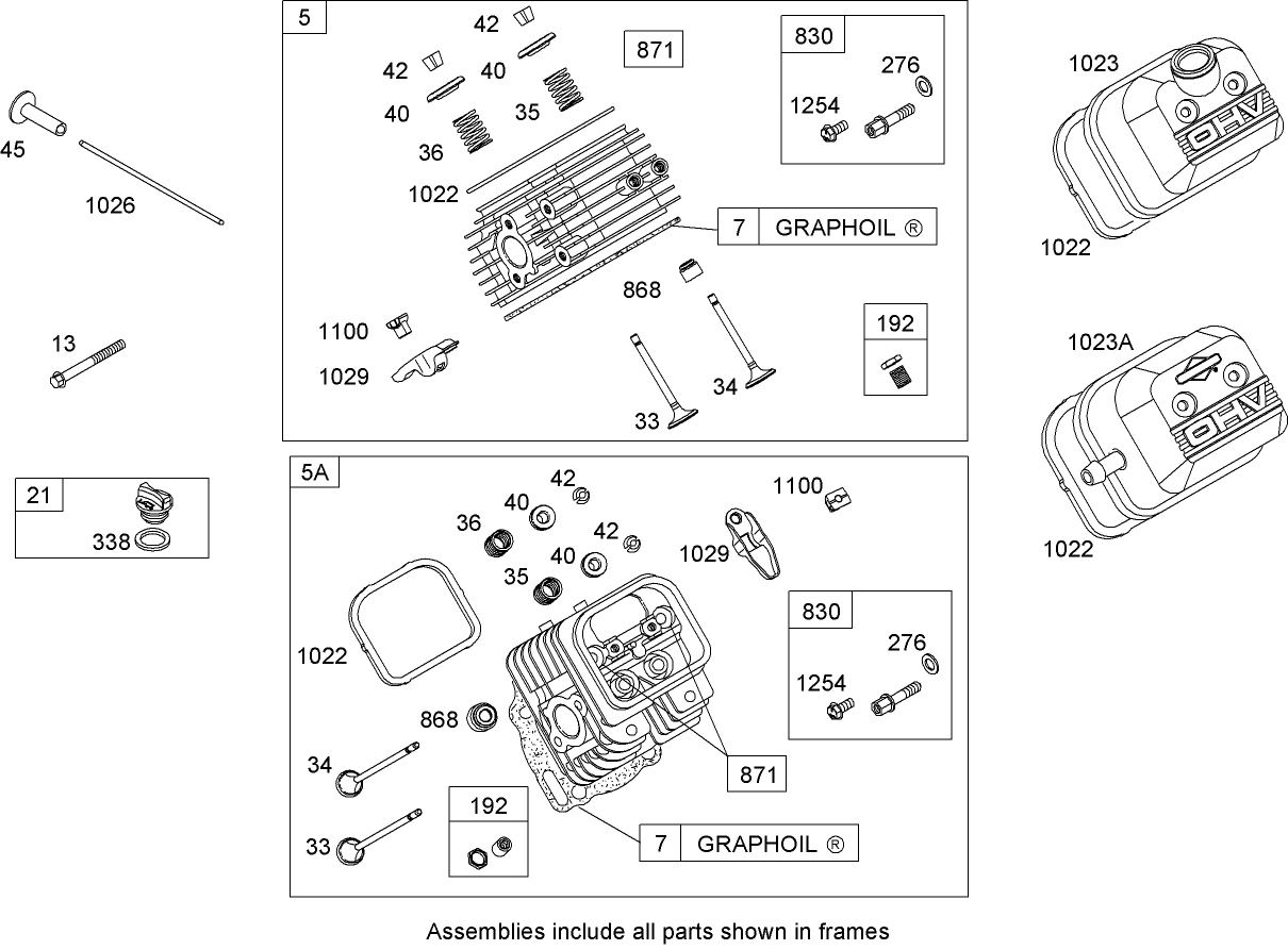 Cylinder Head Assembly  Briggs and Stratton 303440-1326-E1