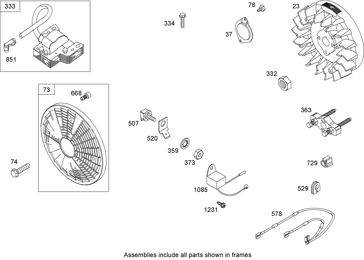 Flywheel Assembly  Briggs and Stratton 303440-1326-E1