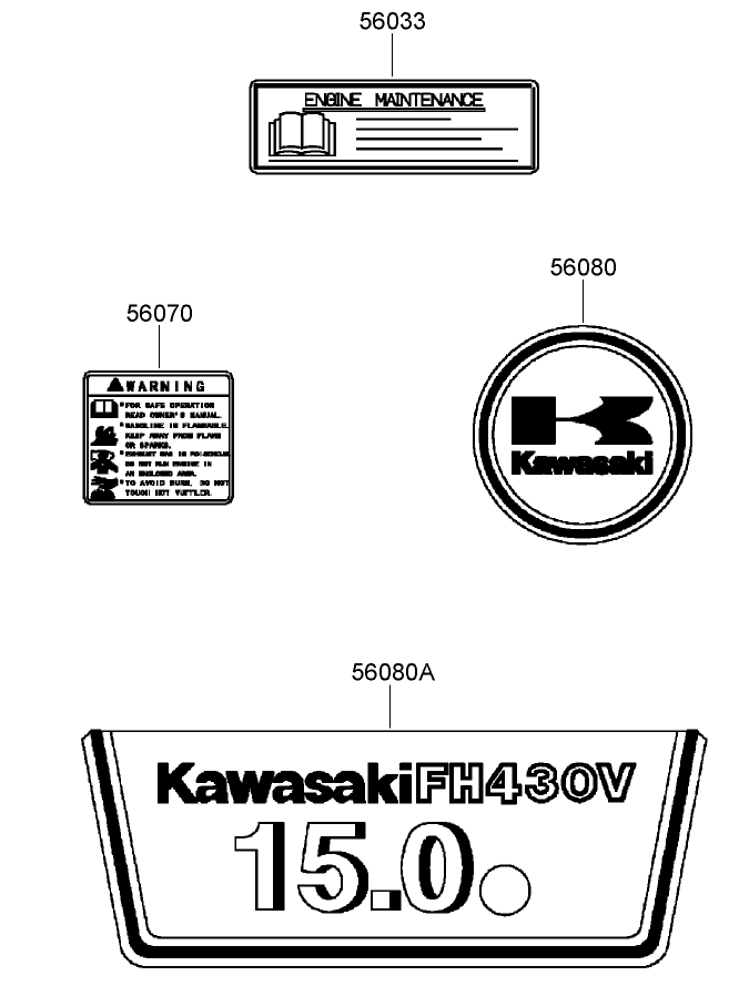 Label Assembly  Kawasaki FH430V-AS53