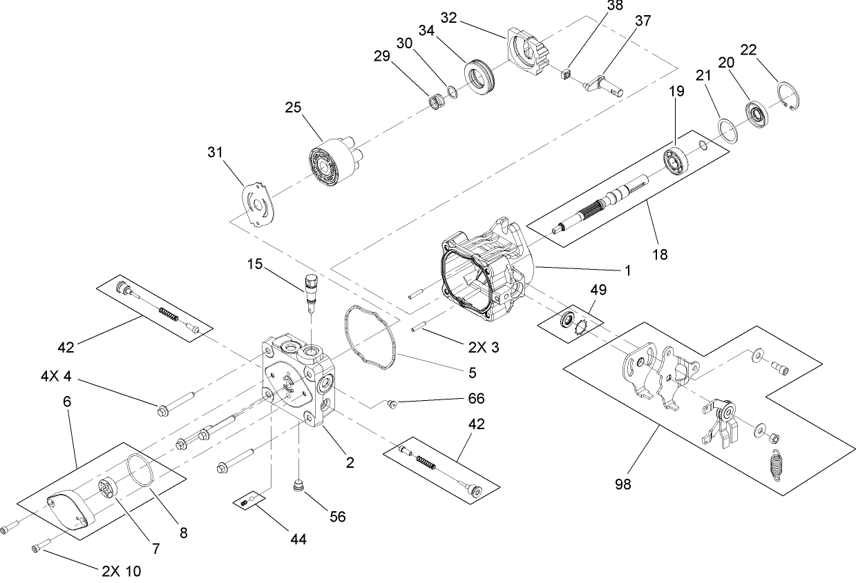 Hydraulic Pump Assembly No. 114-3400 and 114-3401