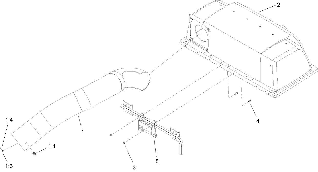 Bagger Hood and Upper Tube Assembly