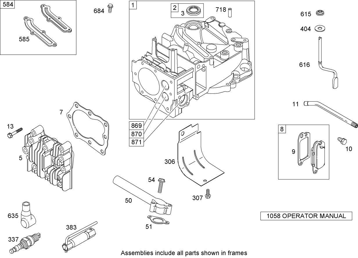 Cylinder Assembly  Briggs and Stratton 12H802-2037-B1