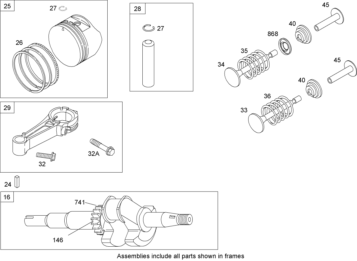 Crankshaft Assembly  Briggs and Stratton 12H802-2037-B1