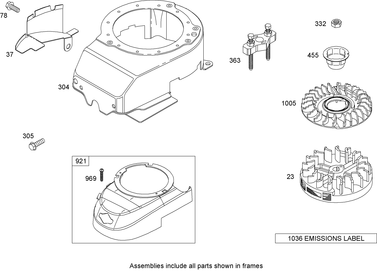 Blower Housing Assembly  Briggs and Stratton 12H802-2037-B1