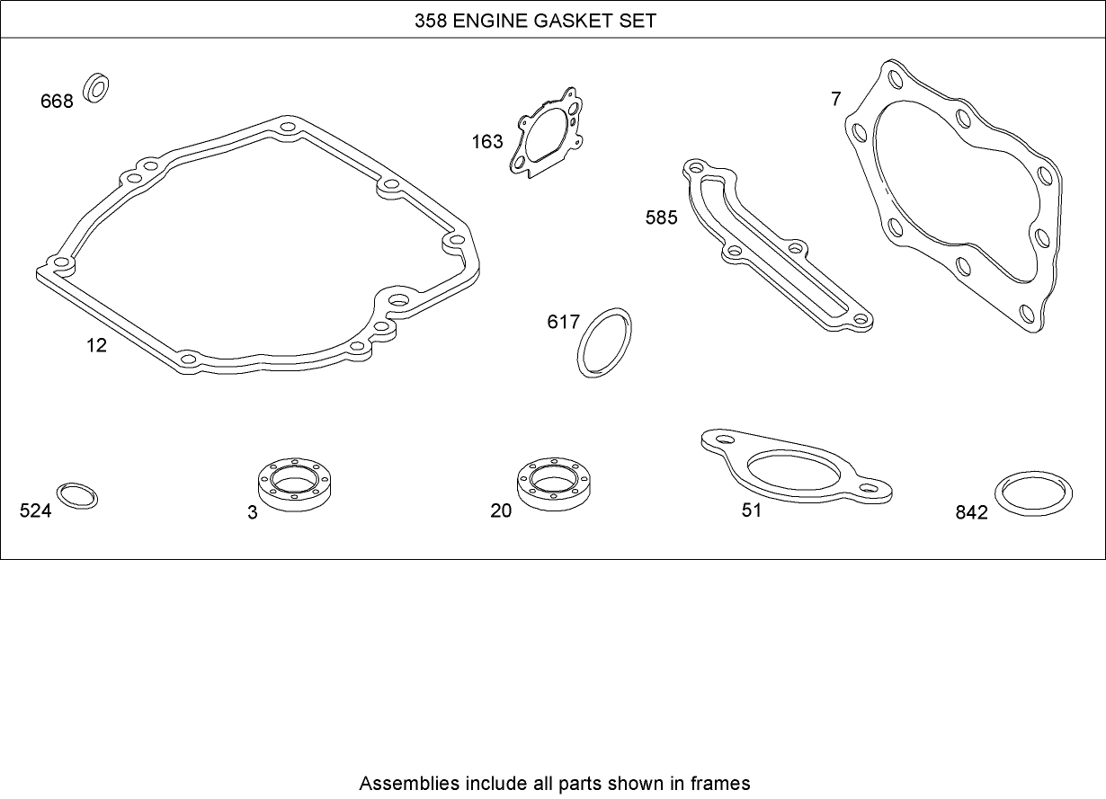 Engine Gasket Set  Briggs and Stratton 12H802-2037-B1
