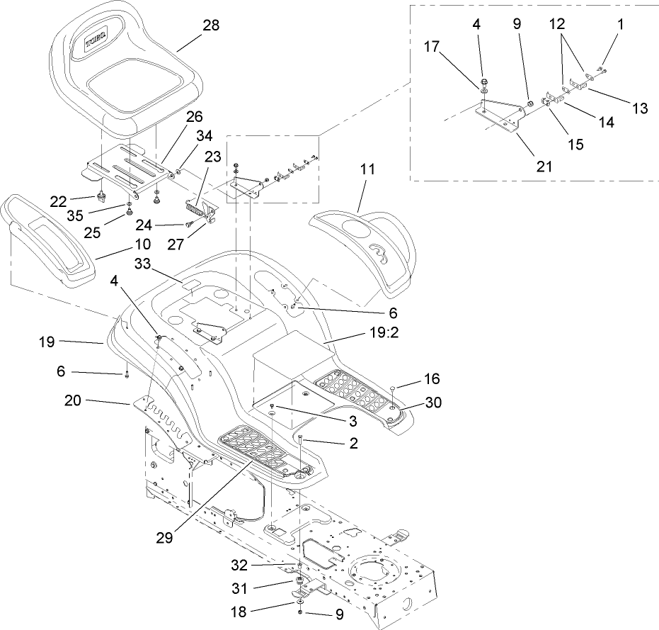 Seat and Frame Assembly