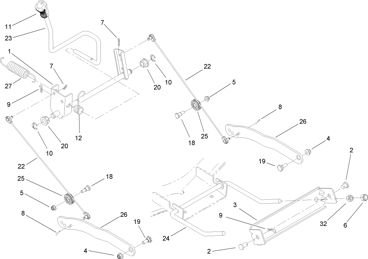 Deck Lift Arm Assembly