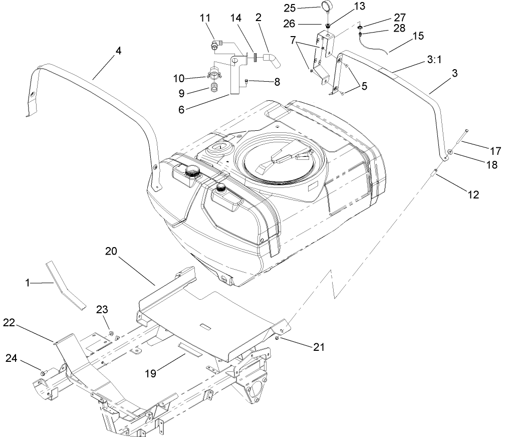 Tank and Saddle Assembly