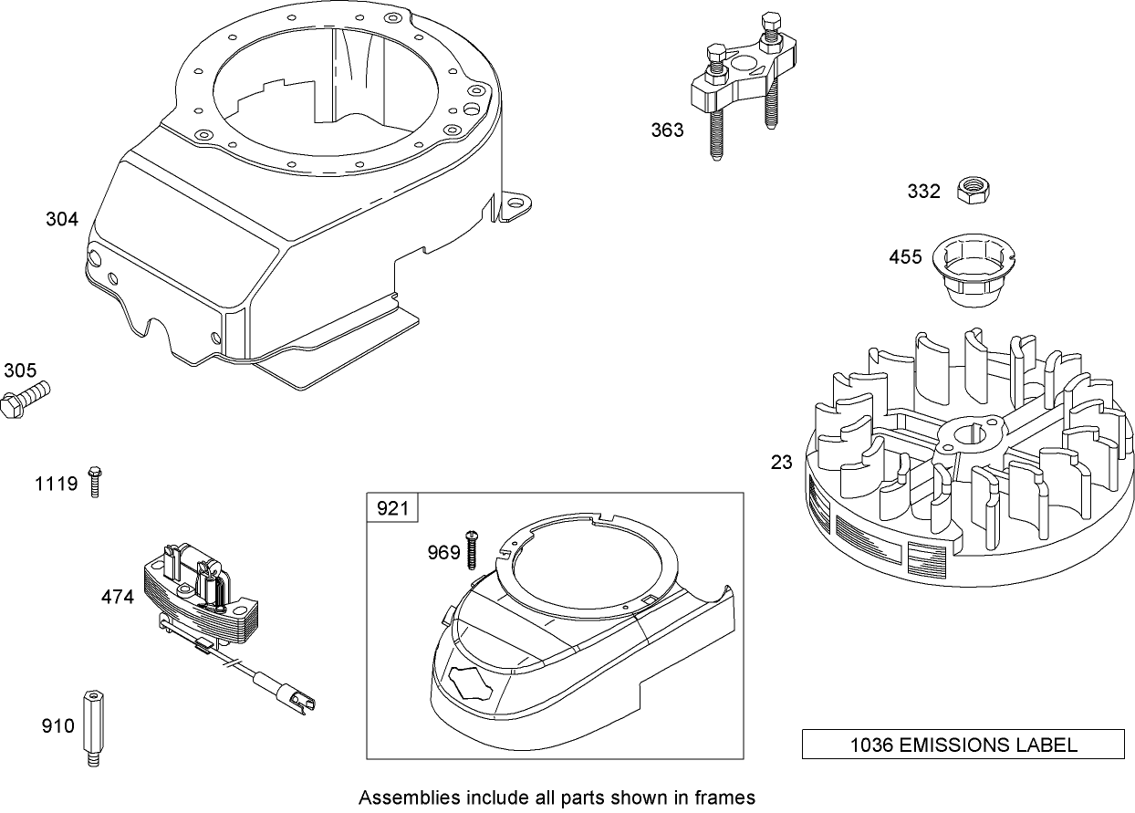 Blower Housing Assembly Briggs and Stratton 12H807-2038-B1