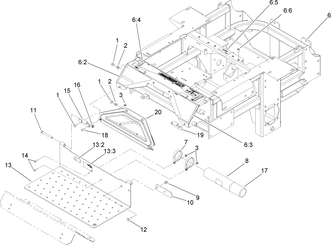 Traction Frame and Floor Pan Assembly