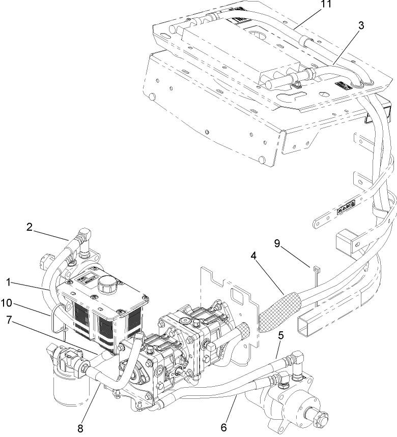 Hydraulic Hose Routing Assembly