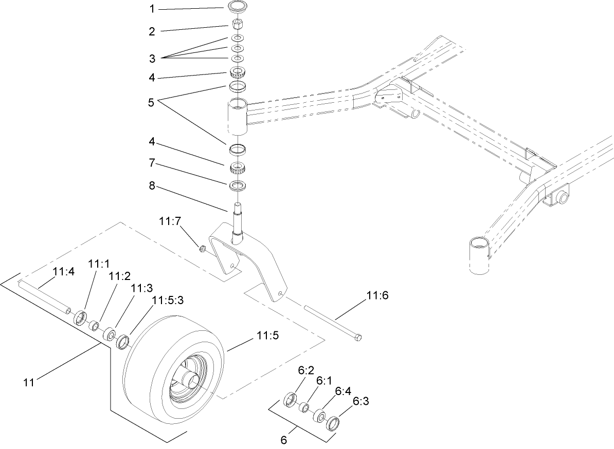 Castor and Wheel Assembly