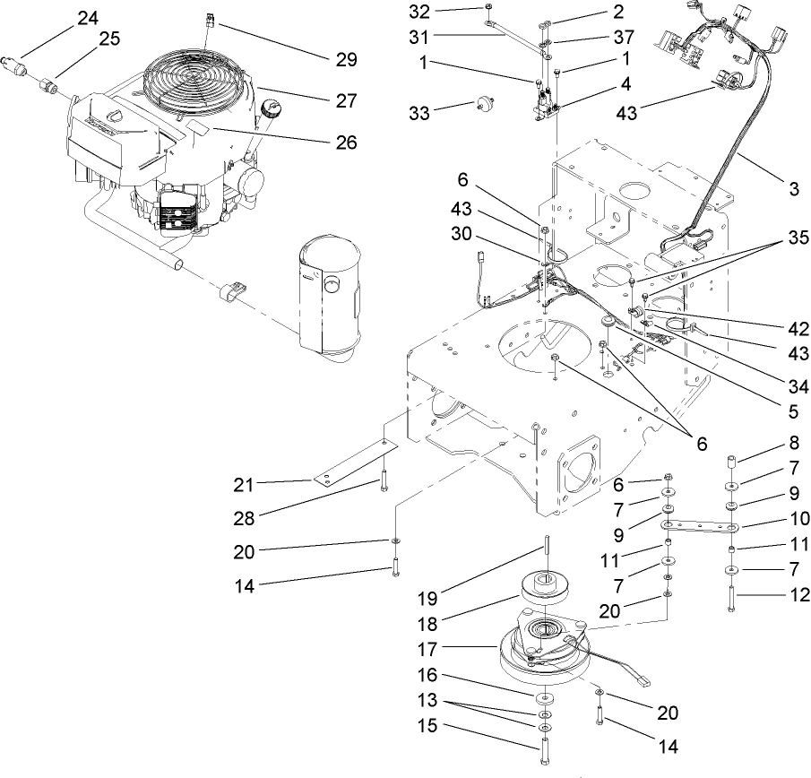 Engine and Clutch Assembly
