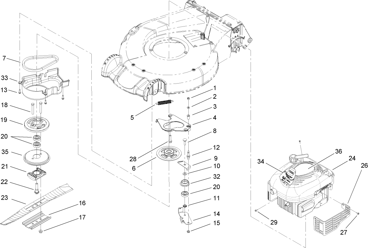 Engine and Blade Assembly