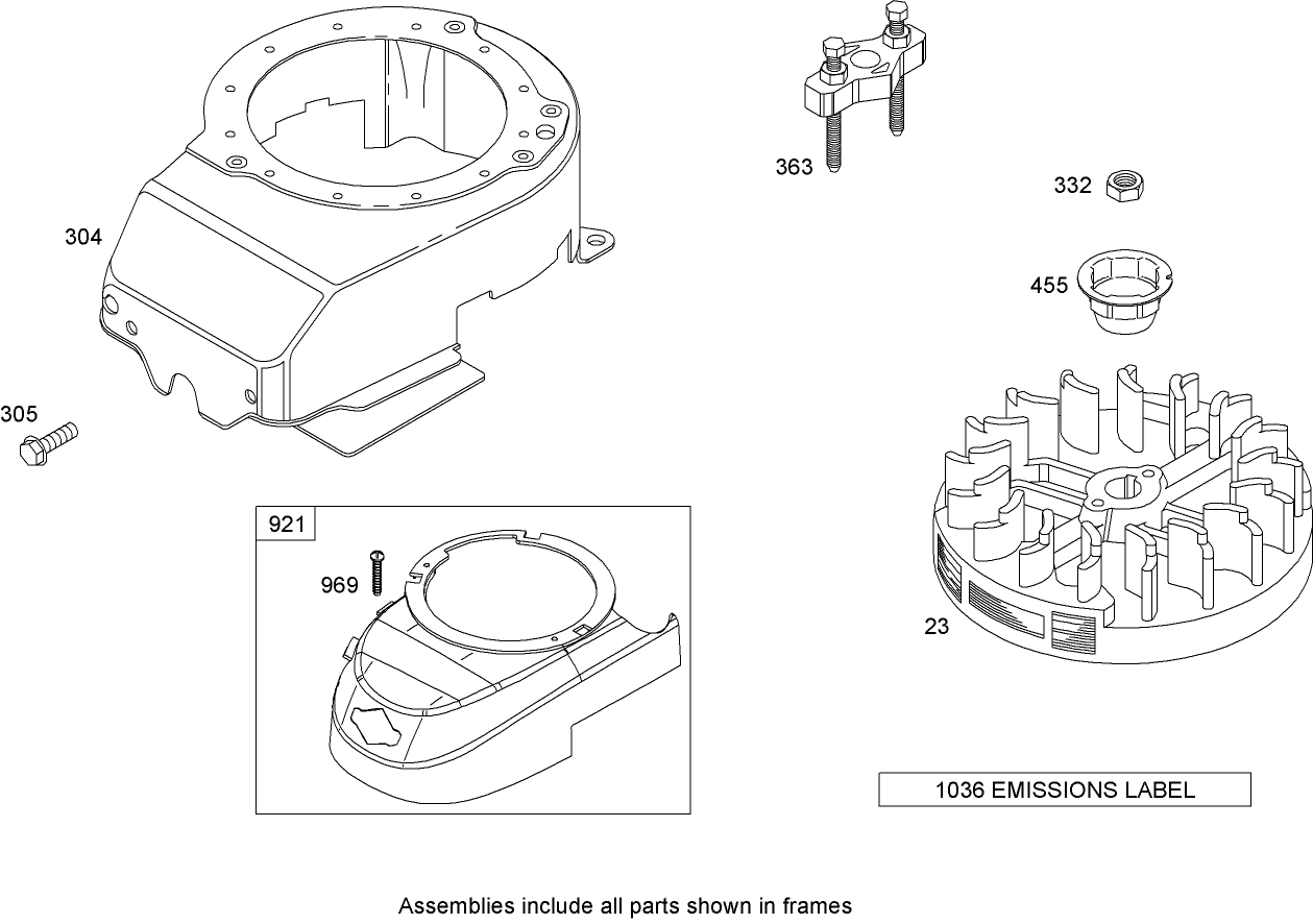 Blower Housing Assembly Briggs and Stratton 126T05-0115-B1