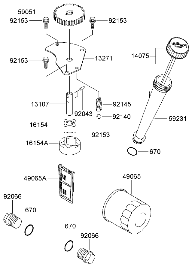 Lubrication Equipment Assembly  Kawasaki FH641V-AS31