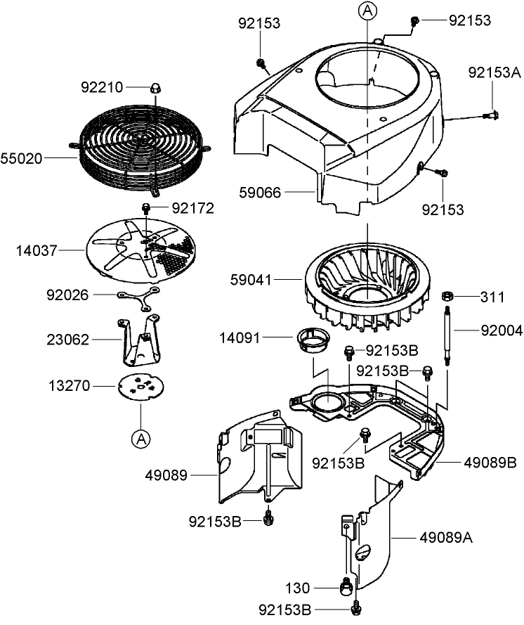 Cooling Equipment Assembly  Kawasaki FH641V-AS31