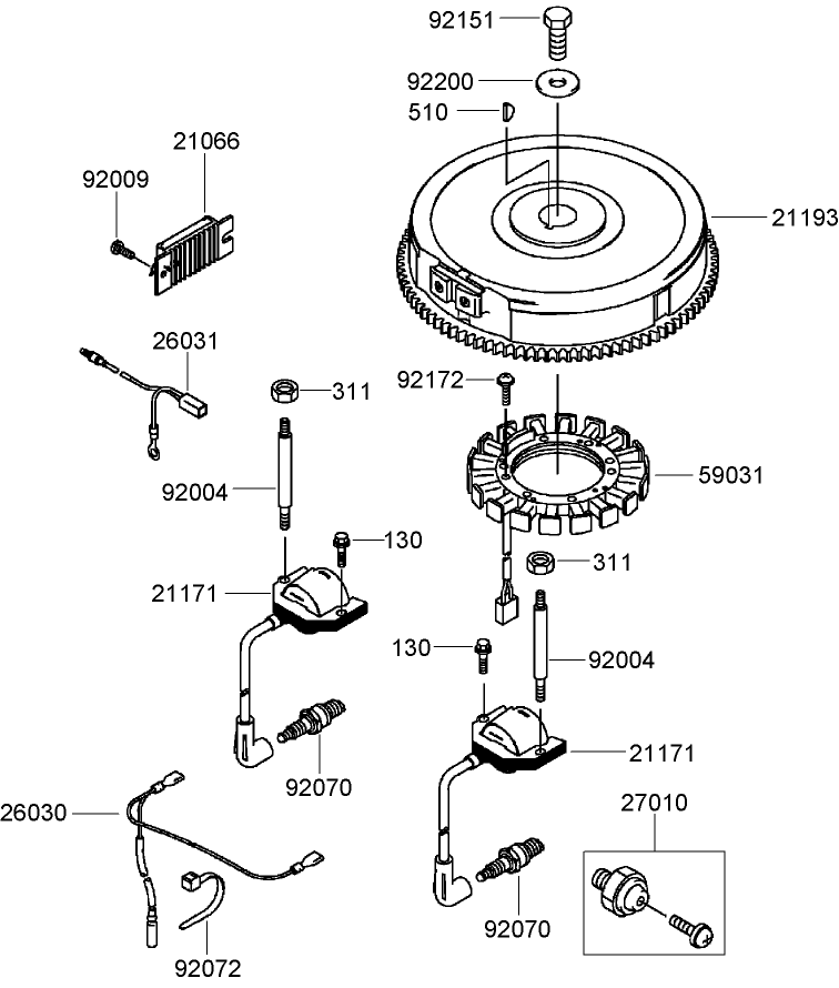 Electric Equipment Assembly  Kawasaki FH641V-AS31