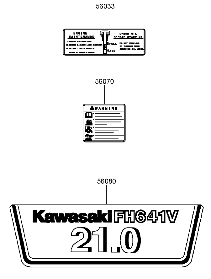 Label Assembly  Kawasaki FH641V-AS31