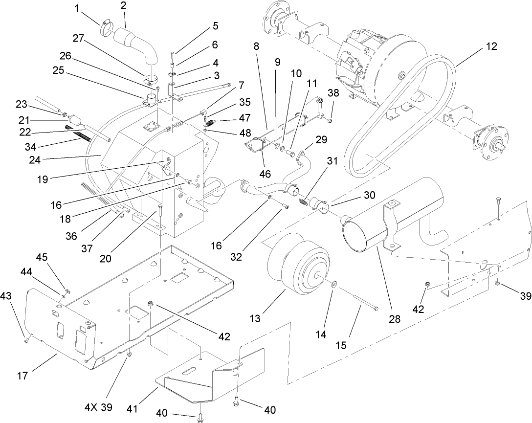 Engine and Clutch Assembly
