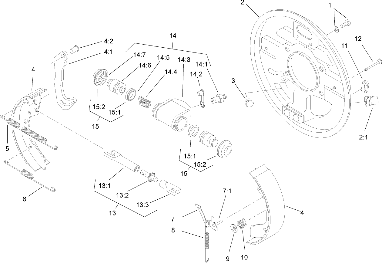RH Rear Brake Assembly No. 93-7125