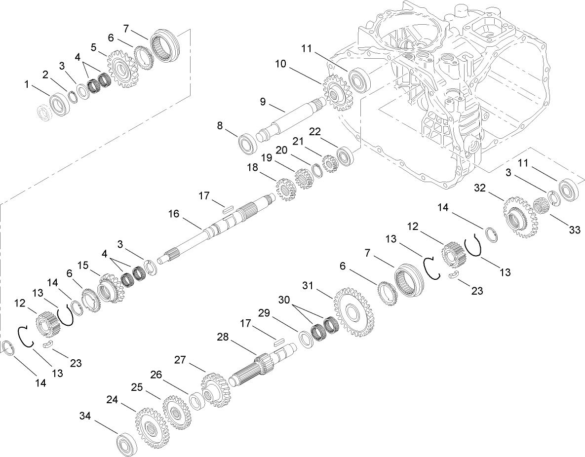 Gear Shaft Assembly  Transaxle Assembly No. 105-4180
