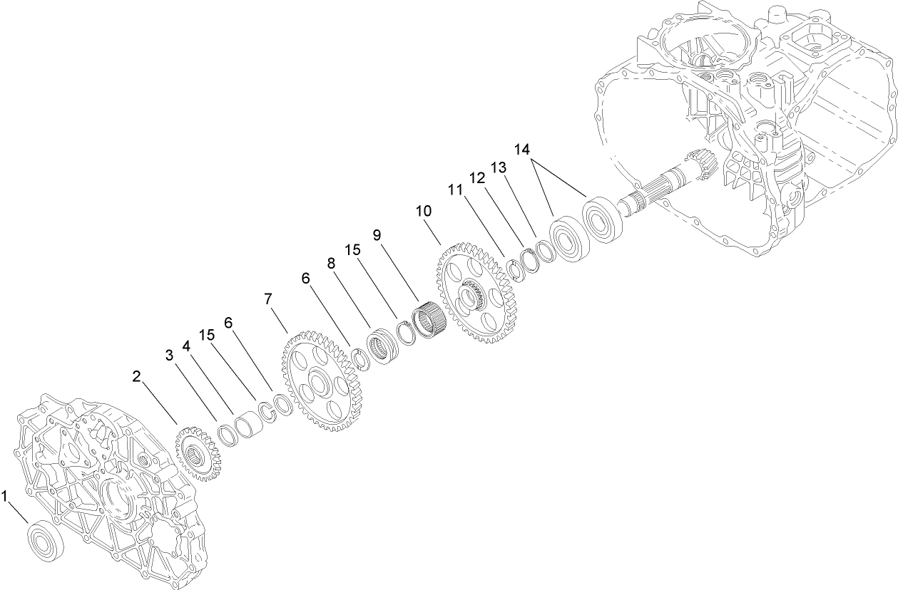 Countershaft Assembly  Transaxle Assembly No. 105-4190