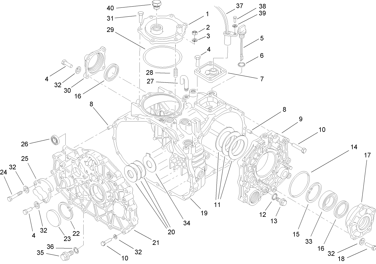 Case Assembly Transaxle Assembly No. 104-9078
