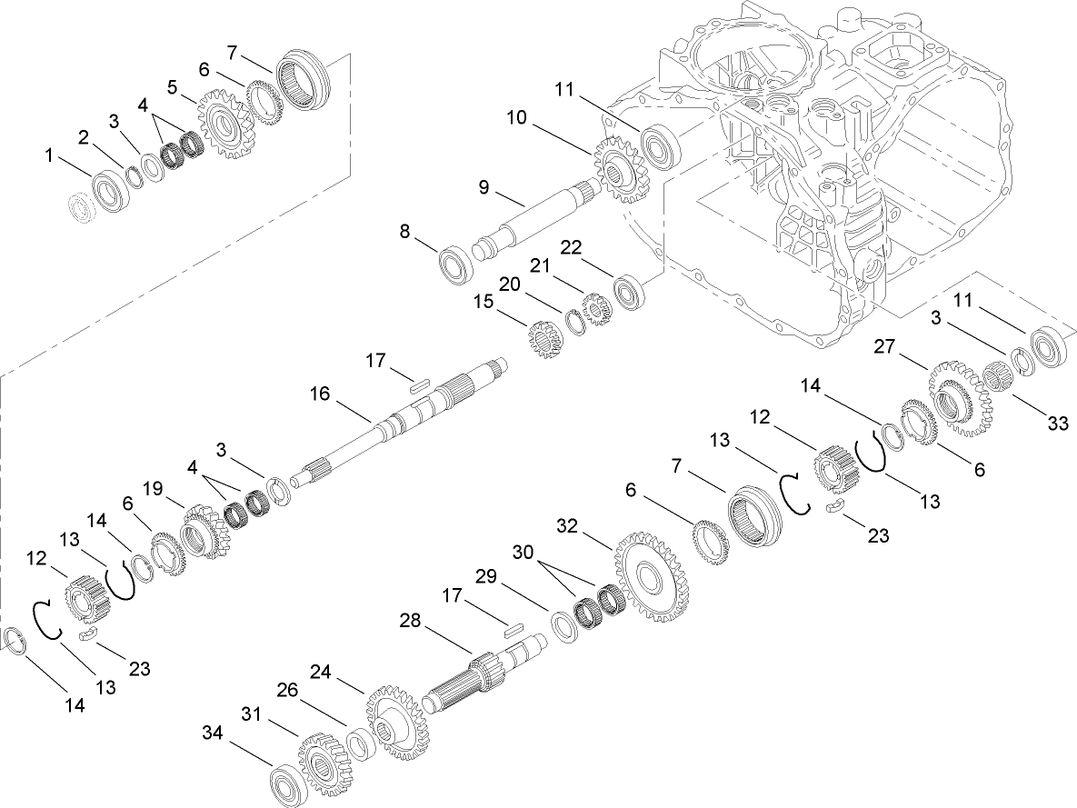 Gear Shaft Assembly  Transaxle Assembly No. 104-9078