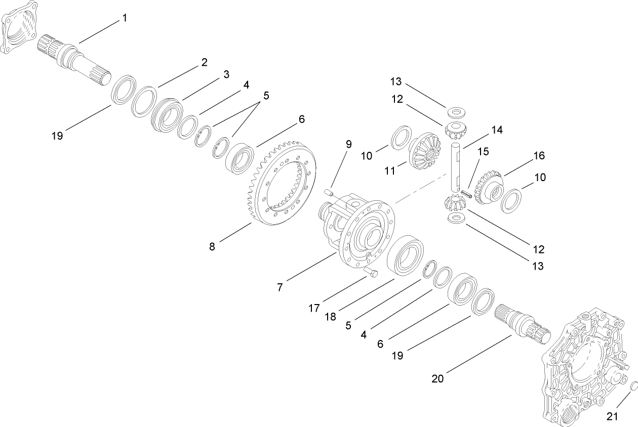 Differential Gear Assembly  Transaxle Assembly No. 104-9078