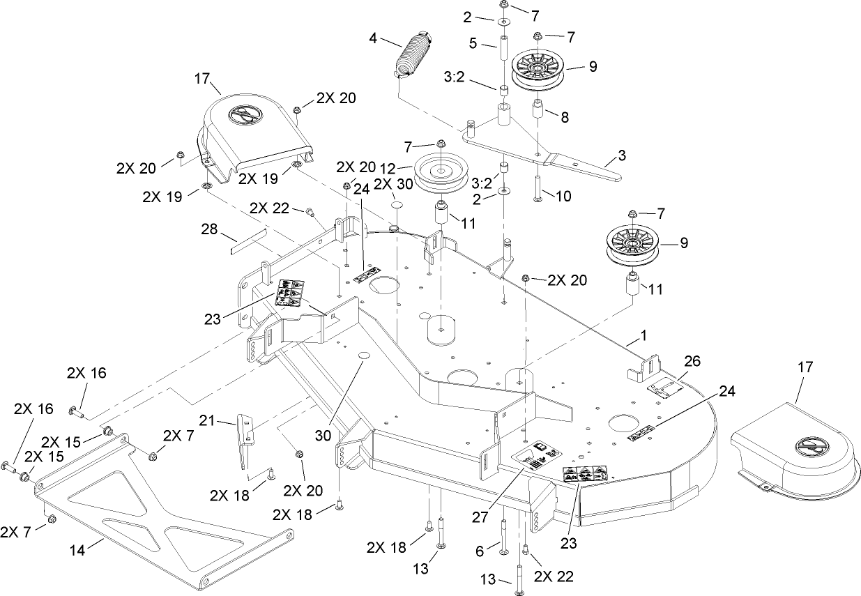 48 Inch Deck Assembly