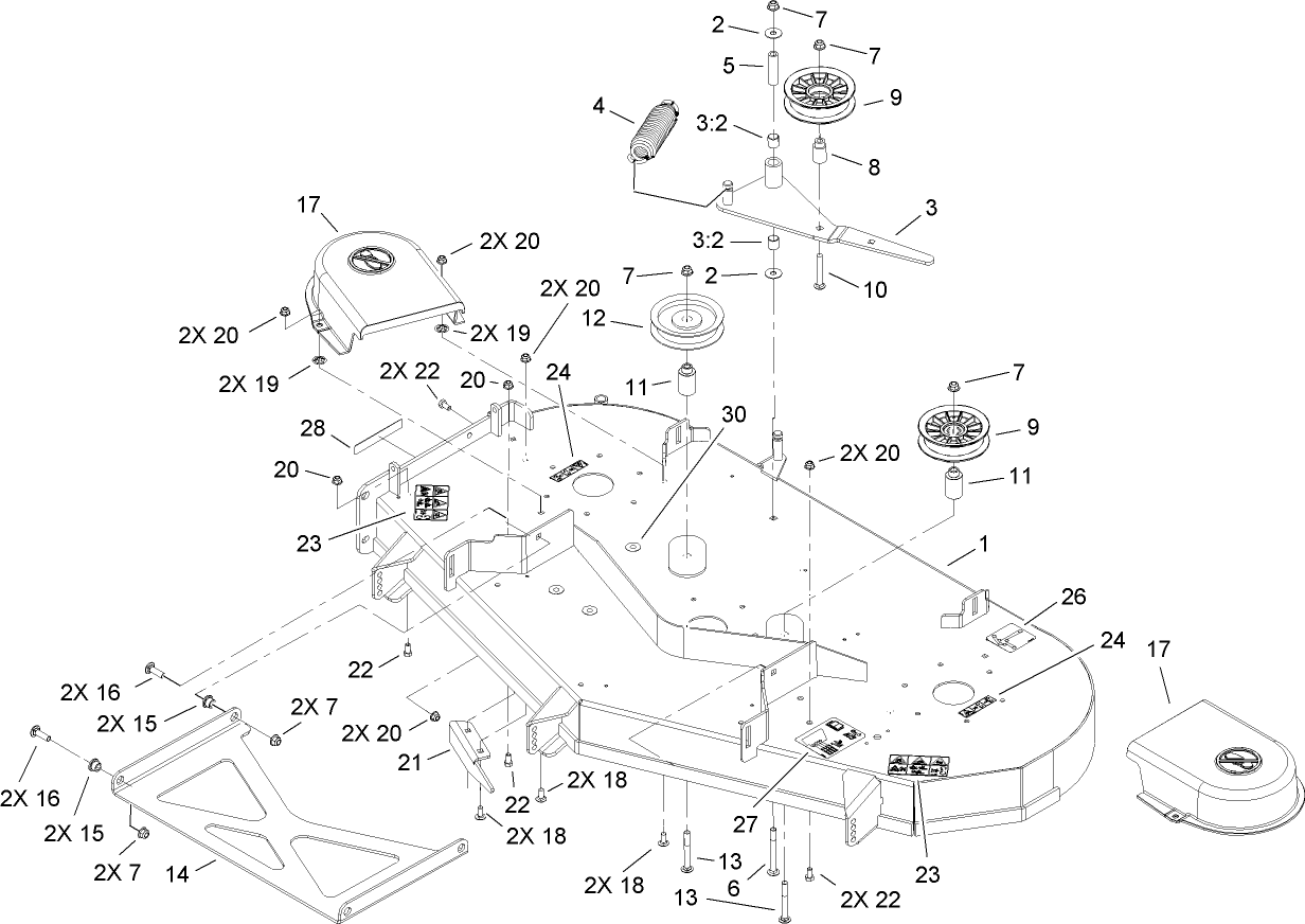 52 Inch Deck Assembly