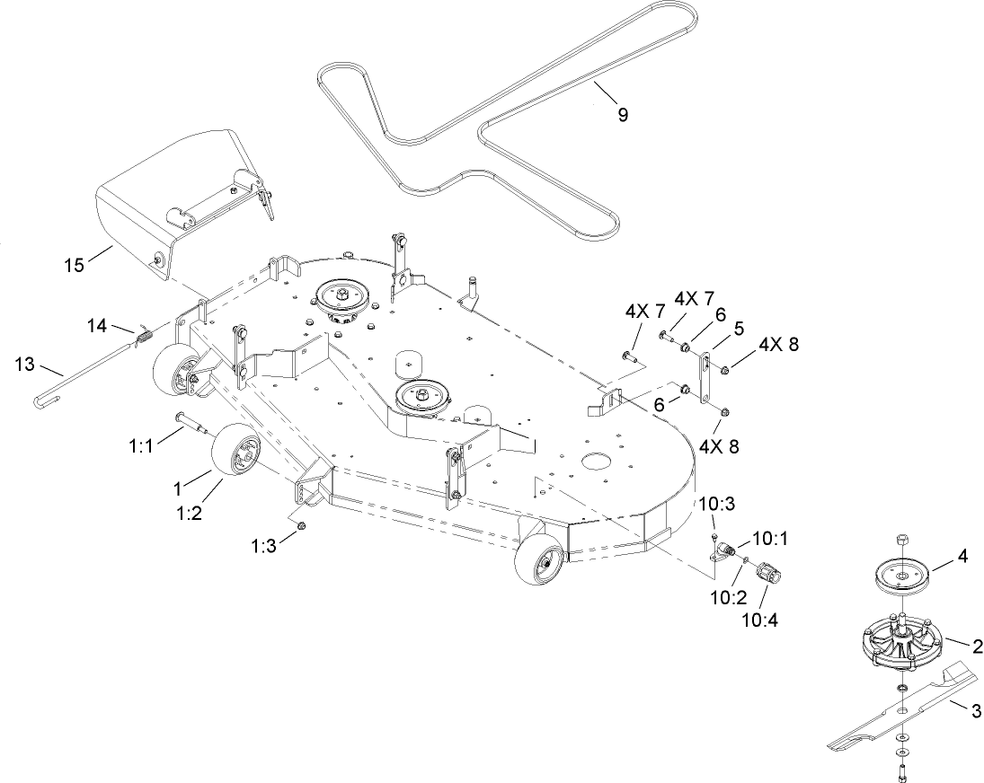 52 Inch Blade and Discharge Assembly