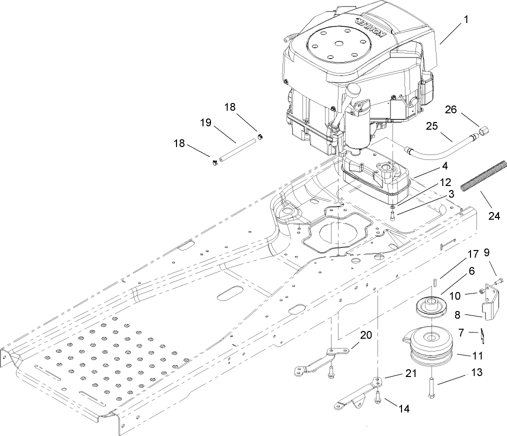 Engine and Clutch Assembly