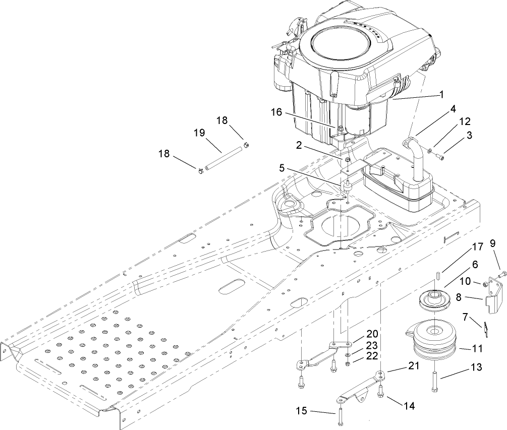 Engine and Clutch Assembly
