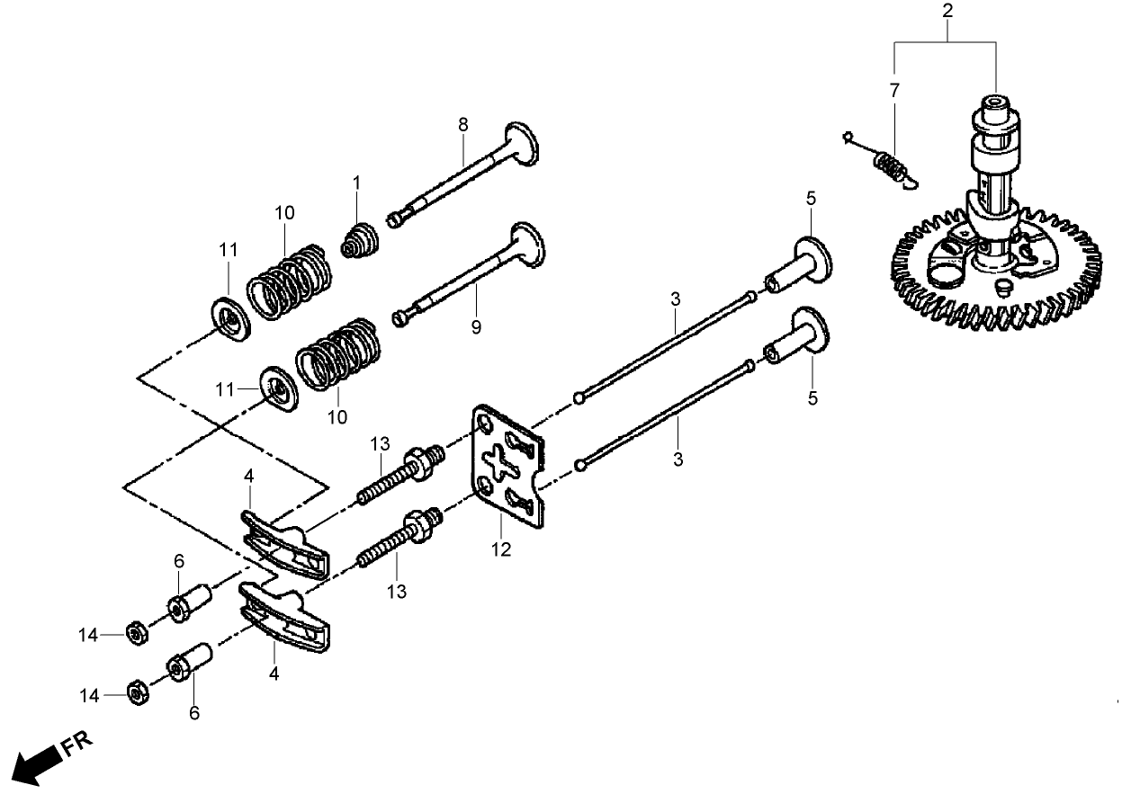 Camshaft Assembly  Honda GXV160UH2 A1T