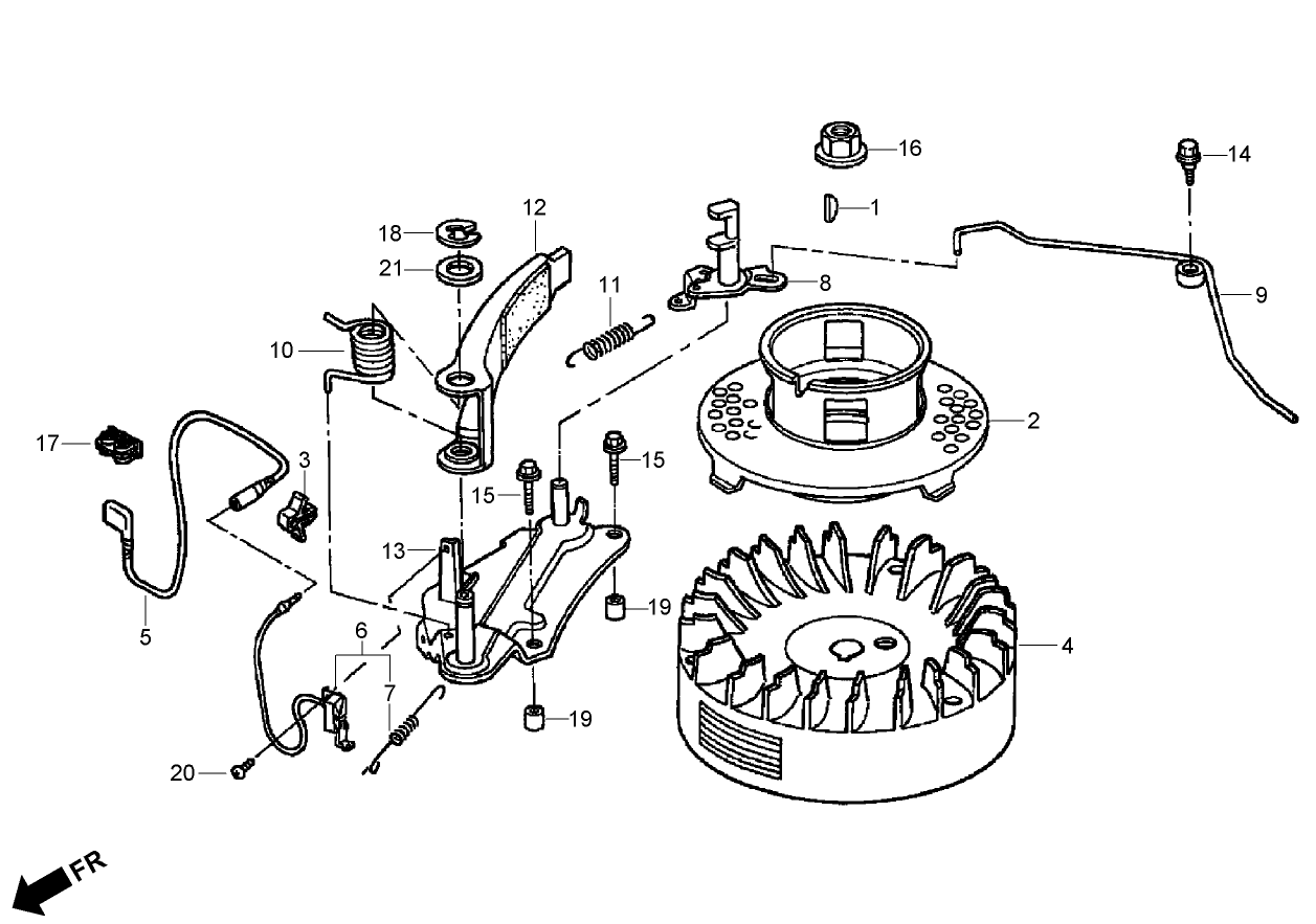 Flywheel Assembly  Honda GXV160UH2 A1T