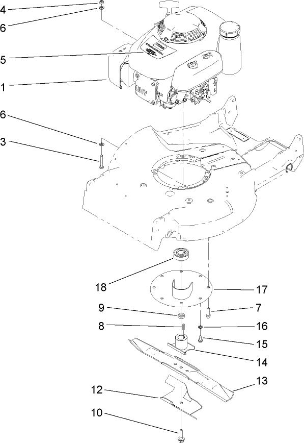 Engine and Fuel Tank Assembly