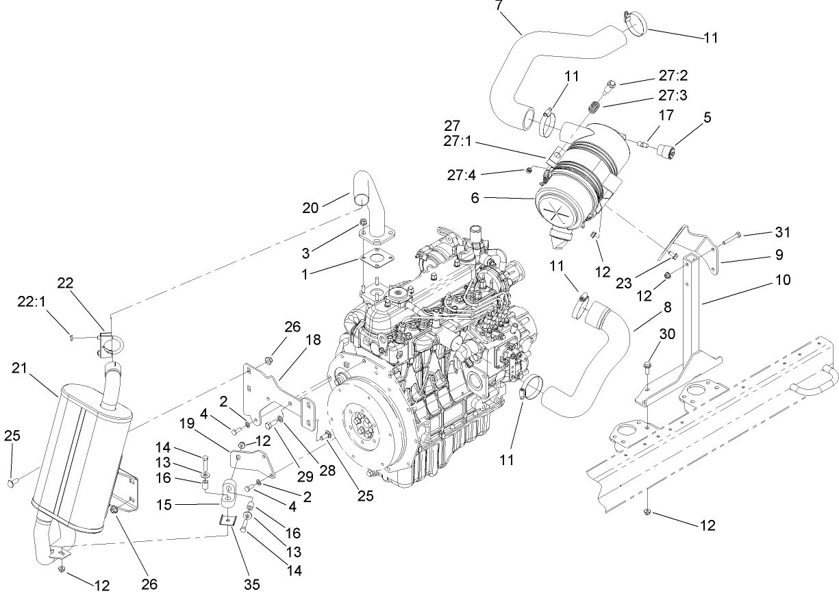Engine Intake and Exhaust Assembly