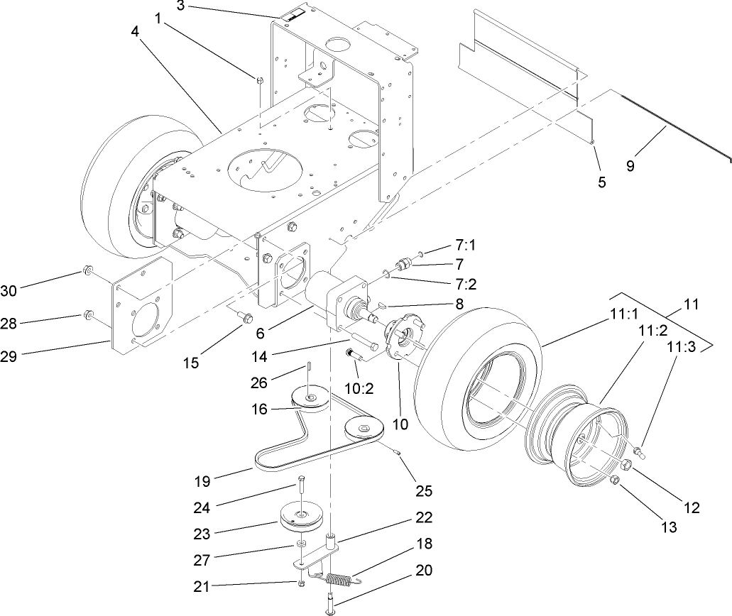 Pump Drive and Wheel Assembly