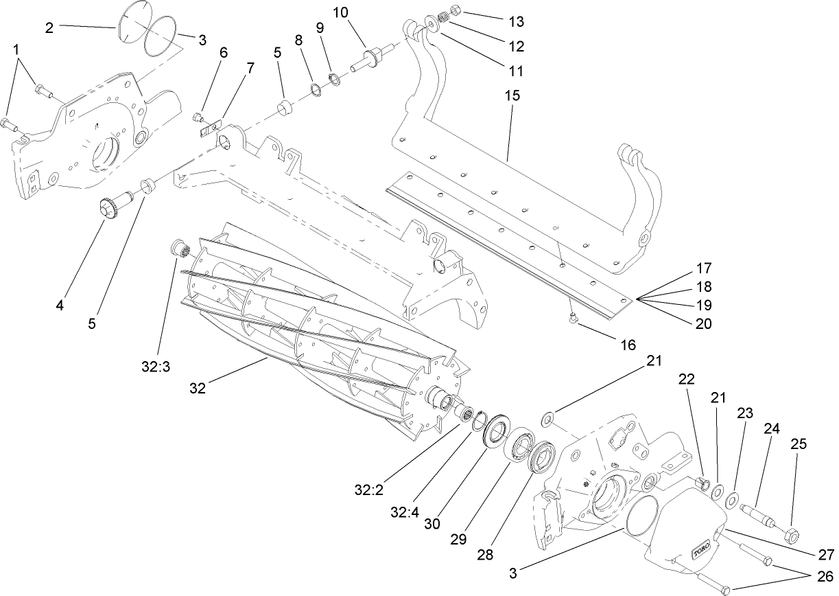 Reel and Bedbar Assembly