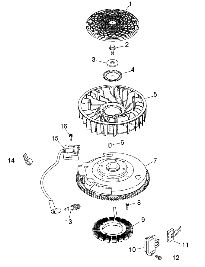 Ignition and Electrical Assembly  Kohler SV590-0023