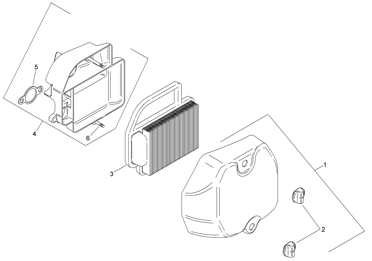 Air Intake and Filtration Assembly  Kohler SV610S-0022