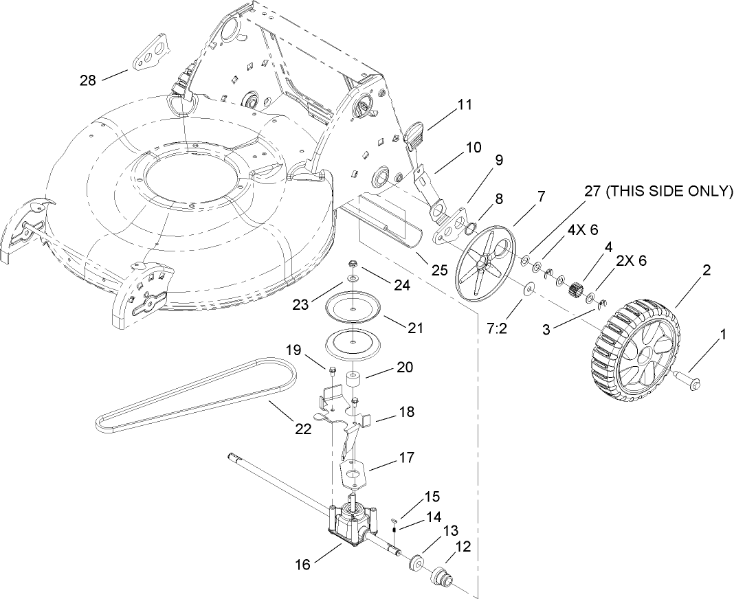 Rear Axle and Transmission Assembly