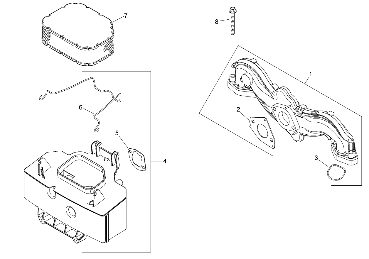 Air Intake and Filtration Assembly Kohler SV720-0030