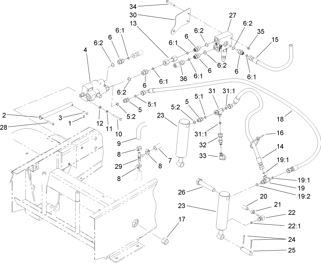 Hydraulic Cylinder and Lift Arm Assembly